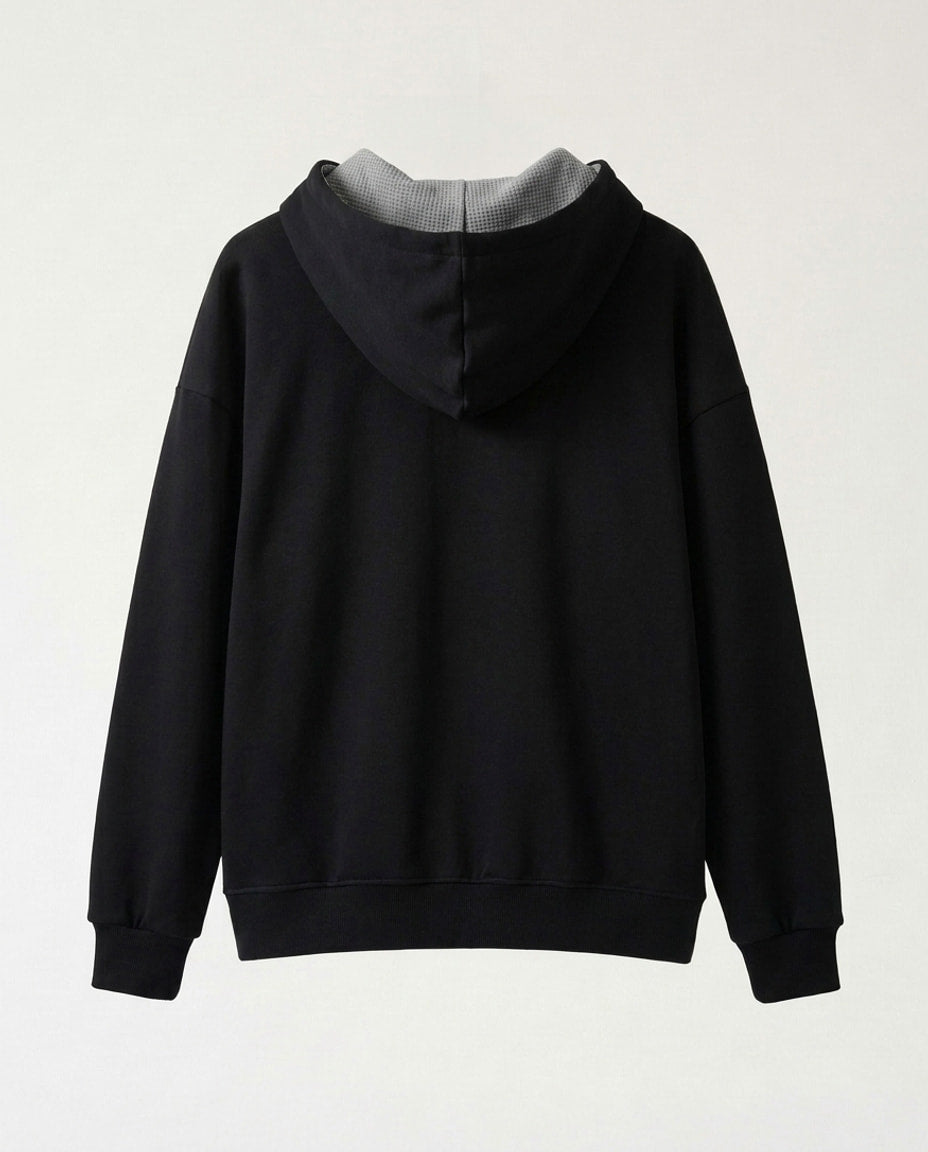 Set Hoodie- Frayed Pocket Black