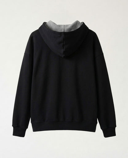 Set Hoodie- Frayed Pocket Black