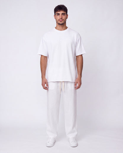 Pants Linen - Eliya Double White