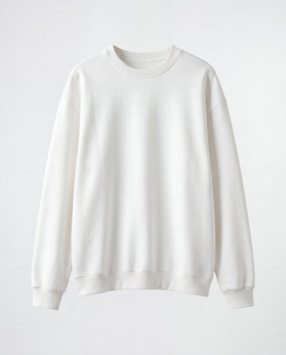 SWEATSHIRT OVERSIZE- Plain White