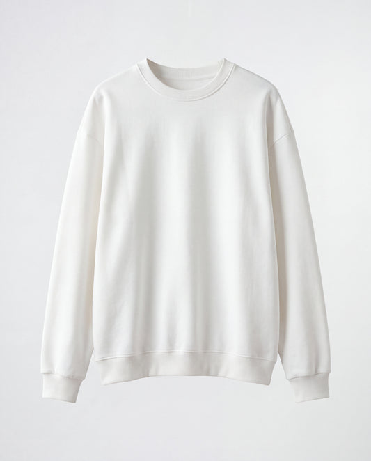 SWEATSHIRT OVERSIZE- Plain White