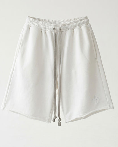 Short - Set Frayed Pocket White