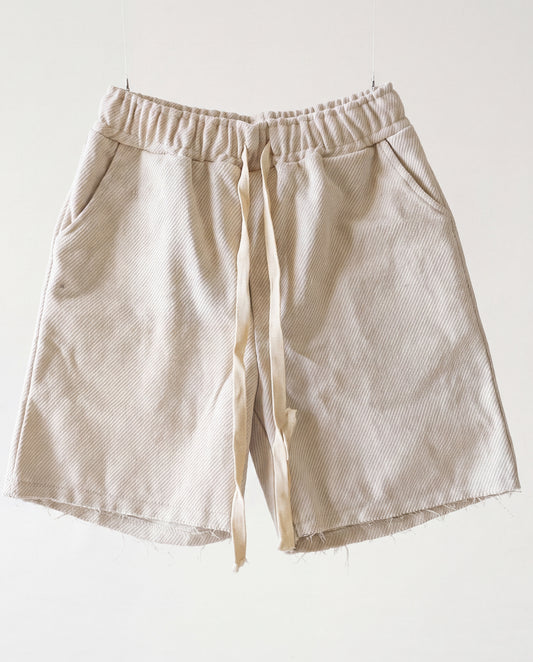 Short - Lines White and beige