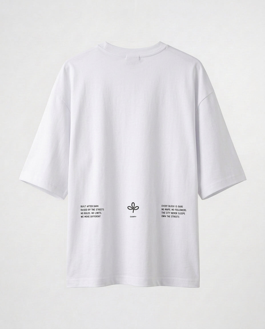 T-shirt- Oversize Street Back W&B