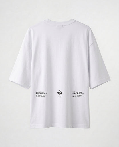 T-shirt- Oversize Street Back W&B
