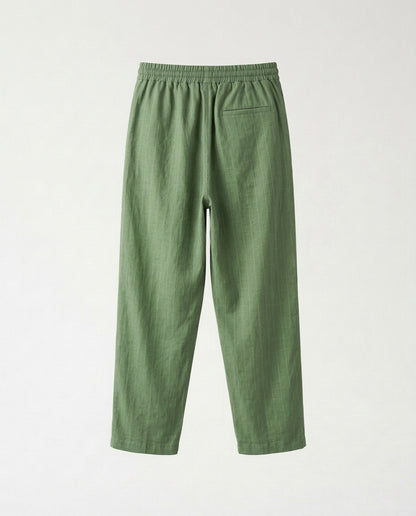 PANTS- Straight Plain Green