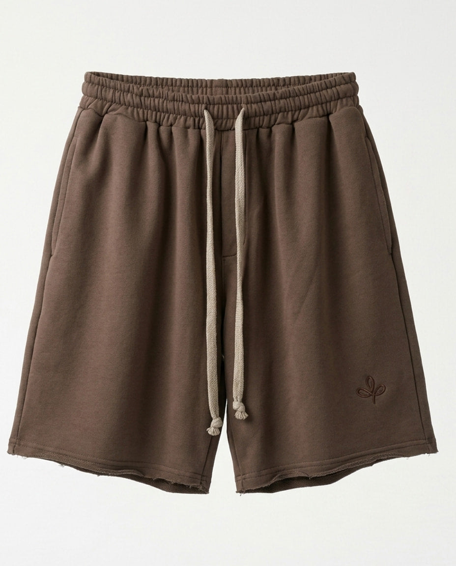 Short - Set Frayed Pocket Brown