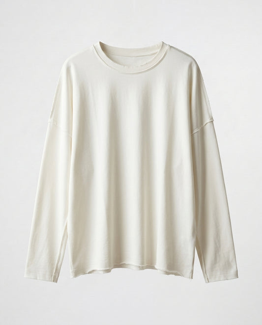 SHIRT- Raw Edge White