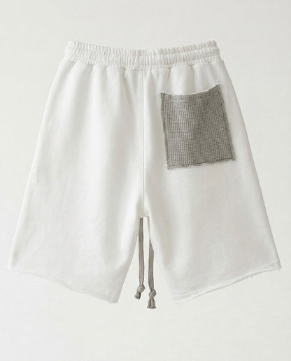 Short - Set Frayed Pocket White