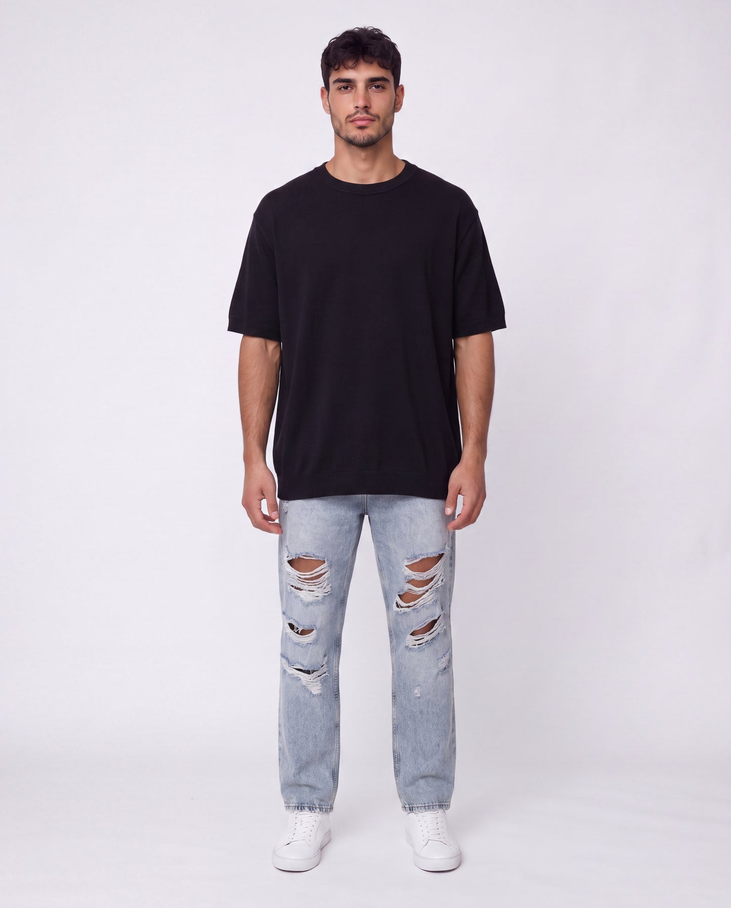 T-shirt Liam's linen rips Black Pro