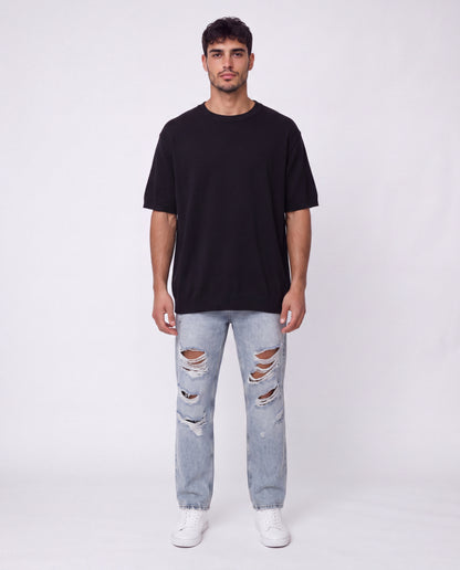 T-shirt Liam's linen rips Black Pro