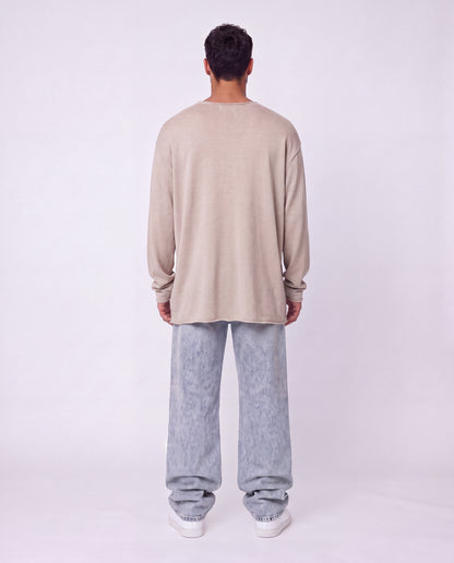 Long shirt- Liam Open Beige