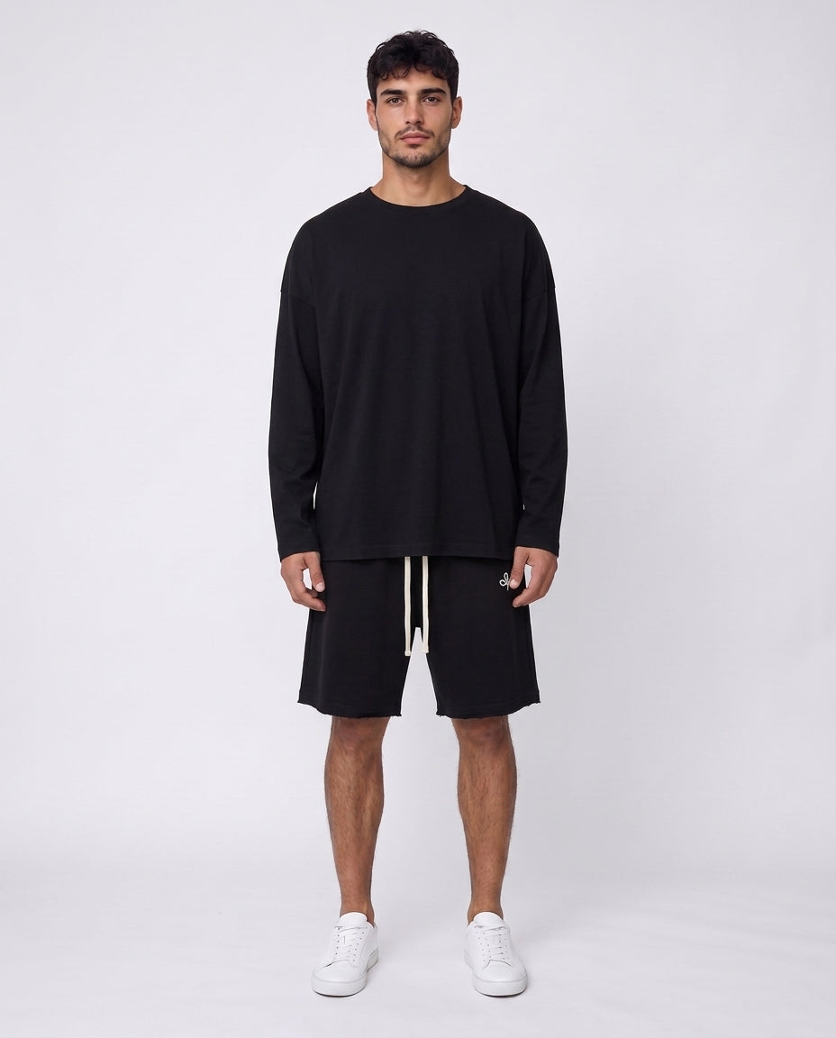SHIRT- Raw Edge Black
