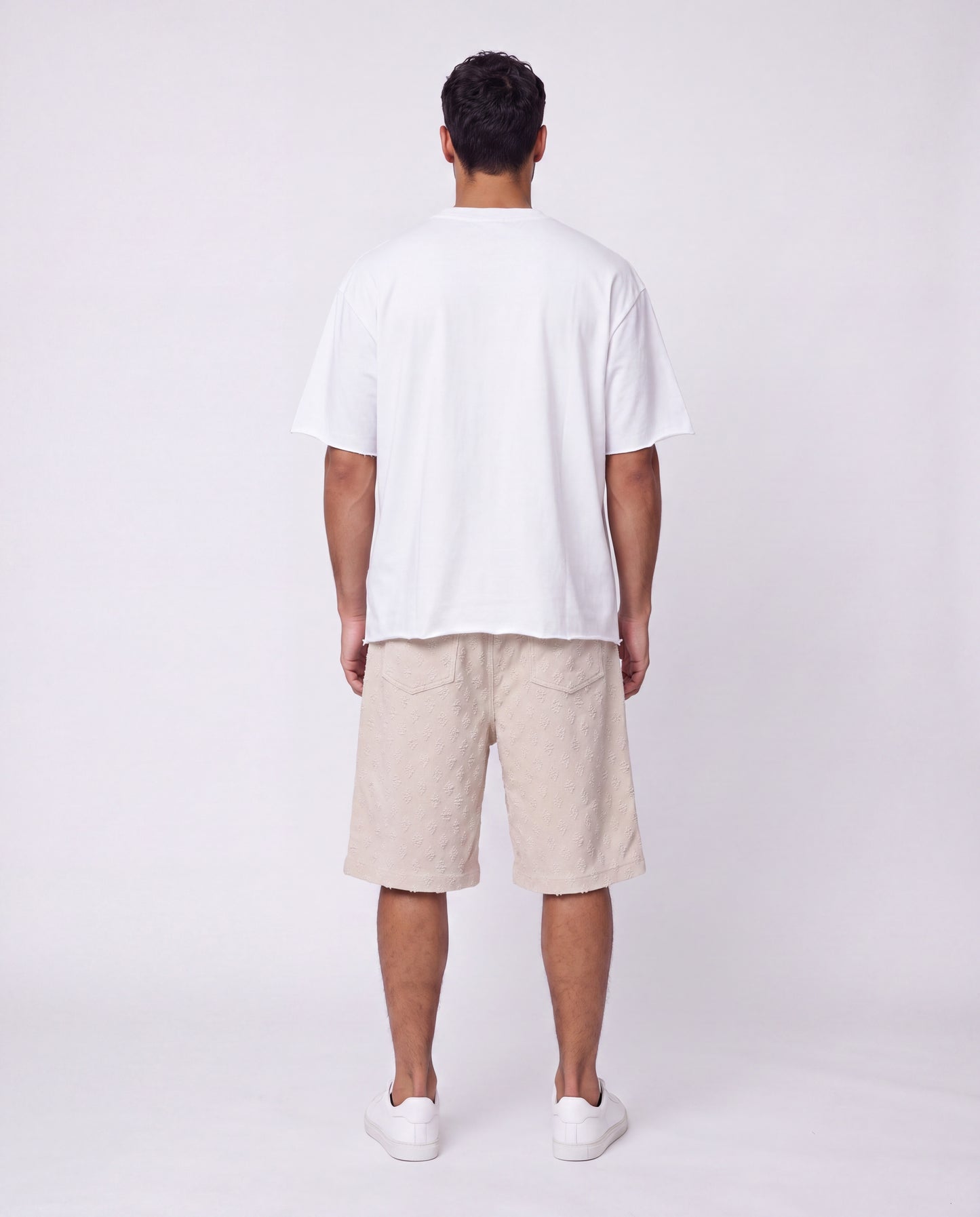 Short - Jeans Plusim Beige Dots