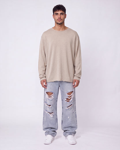 Long shirt- Liam Open Beige