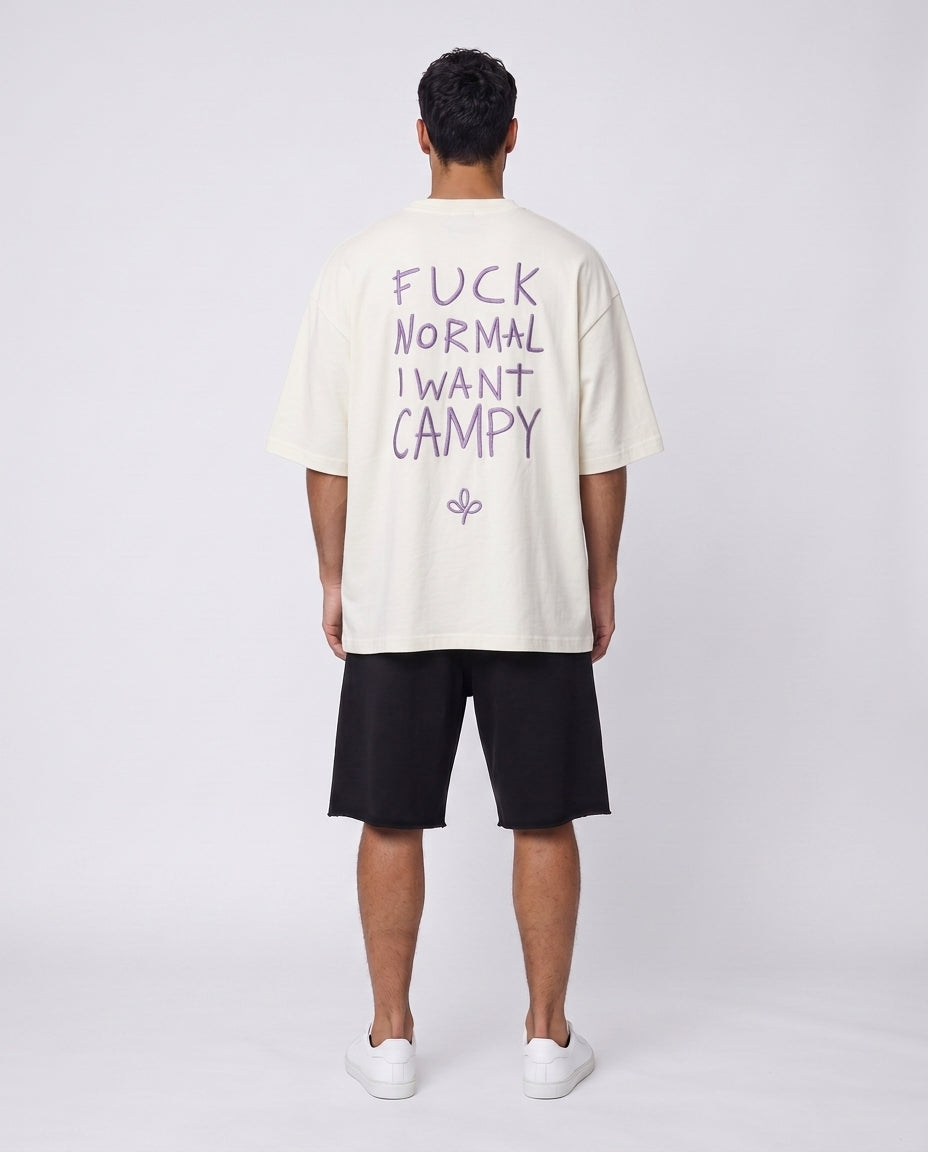 T-shirt FUCK NORMAL Purple