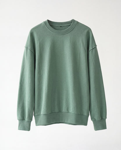 SWEATSHIRT OVERSIZE- Plain Green