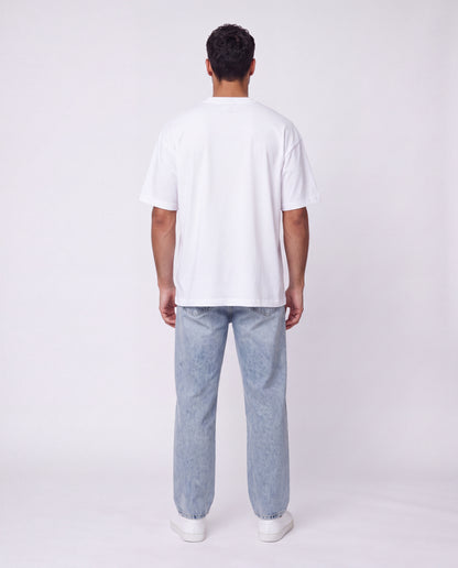 T-shirt- Oversize Wash Patch White
