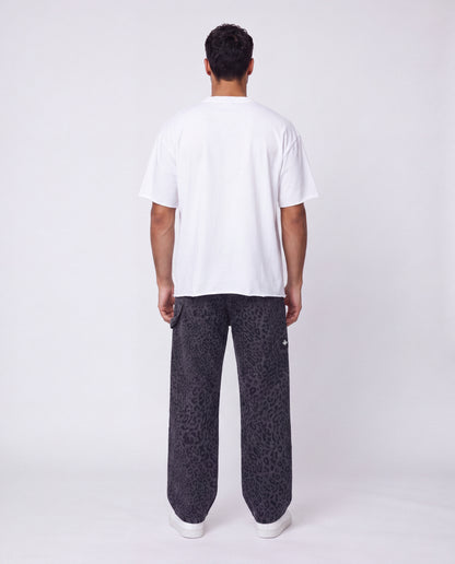 Jeans -  Baggy Leopard Black