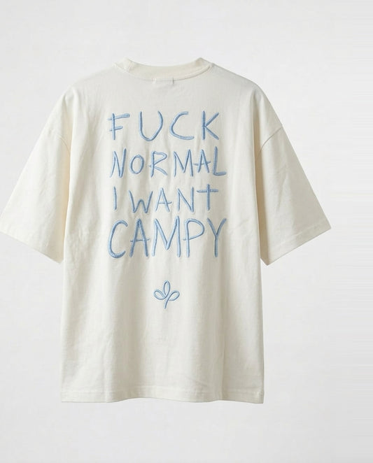 T-shirt FUCK NORMAL Light Blue