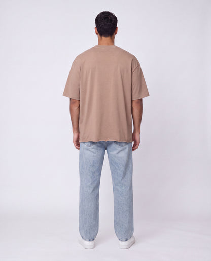 T-shirt- Oversize Plain Brown