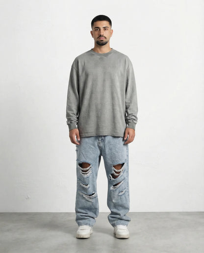 OVERSIZE LOGO STREET STYLE GRAY