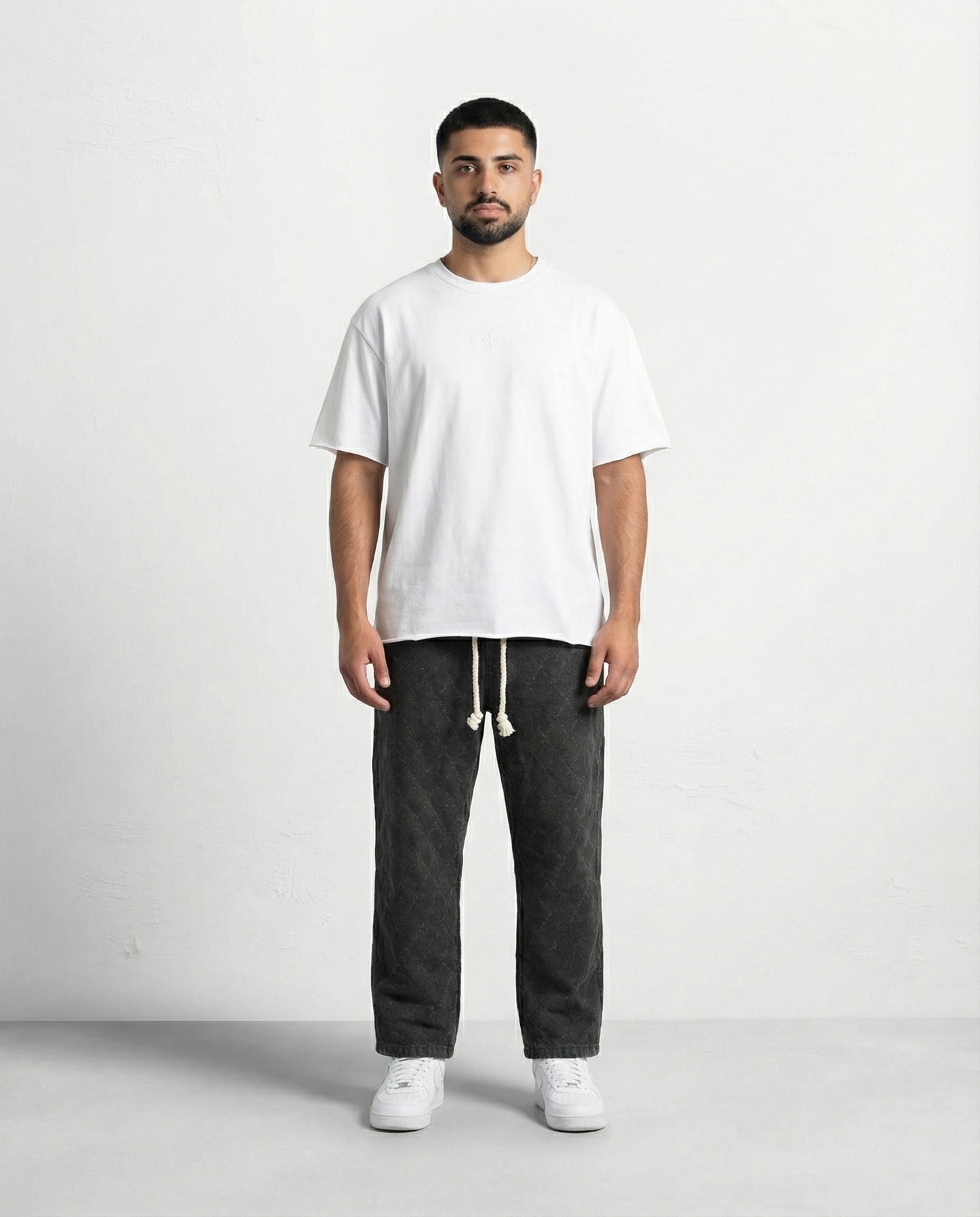 Jeans Flower Texture Rubber Black