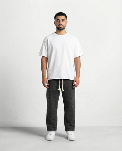 Jeans Flower Texture Rubber Black