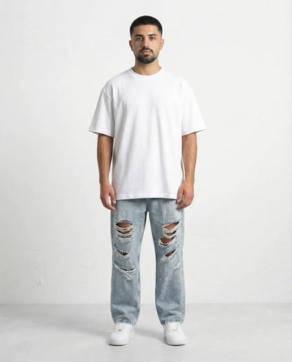 T-shirt Overlock Patch Back WHITE