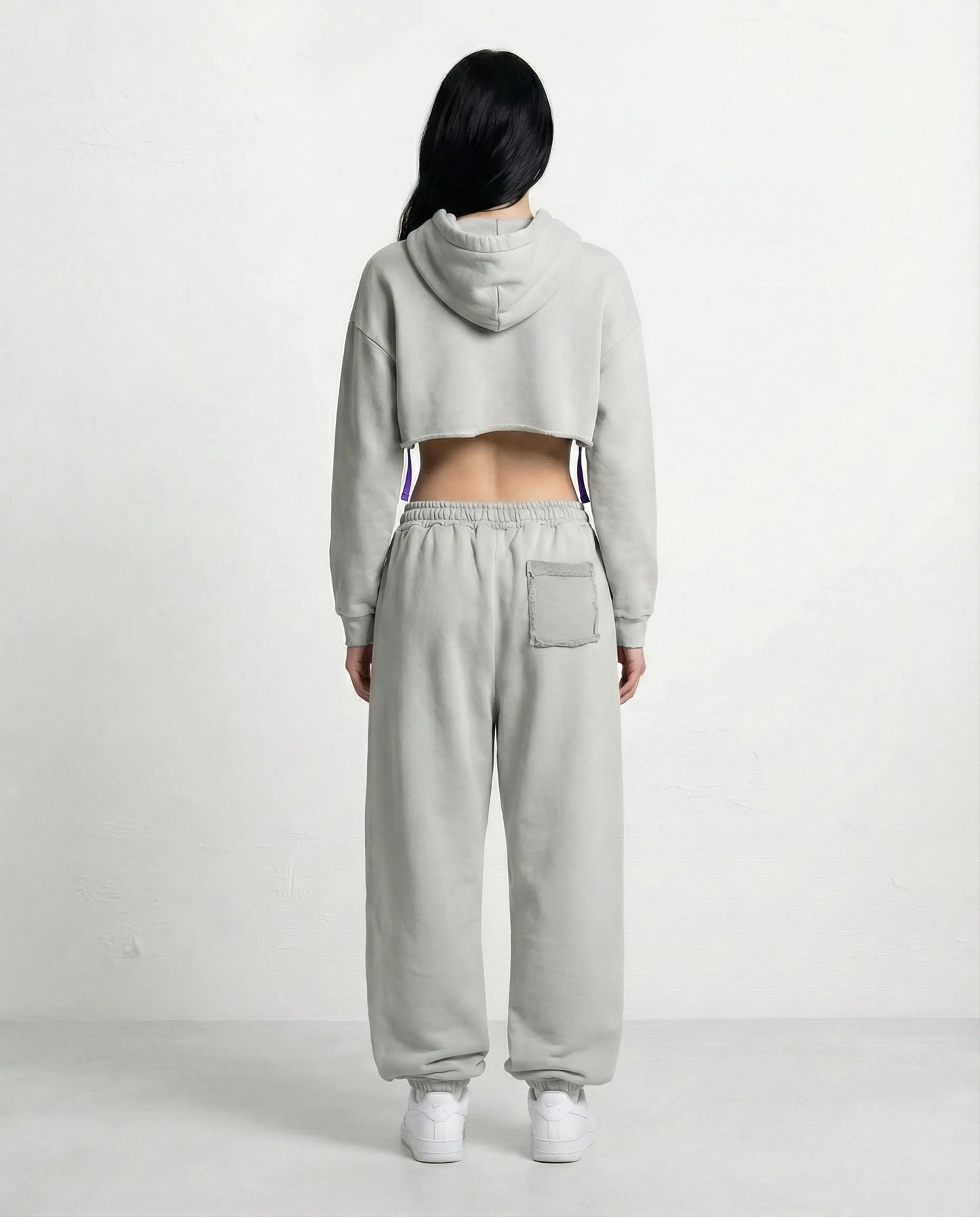 Sweatshirt - CAMPY LOGO STREETS CROP GRAY