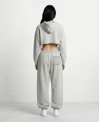 Sweatshirt - CAMPY LOGO STREETS CROP GRAY