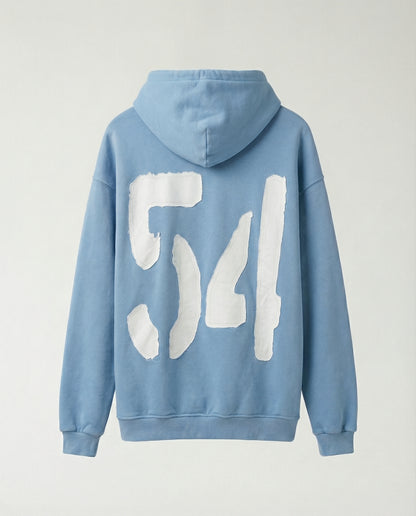 Sweatshirt OVERSIZE CAMPY 54 logo front Blue