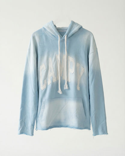 Sweatshirt OVERSIZE CAMPY bag front light blue