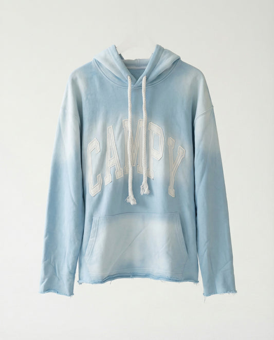 Sweatshirt OVERSIZE CAMPY bag front light blue
