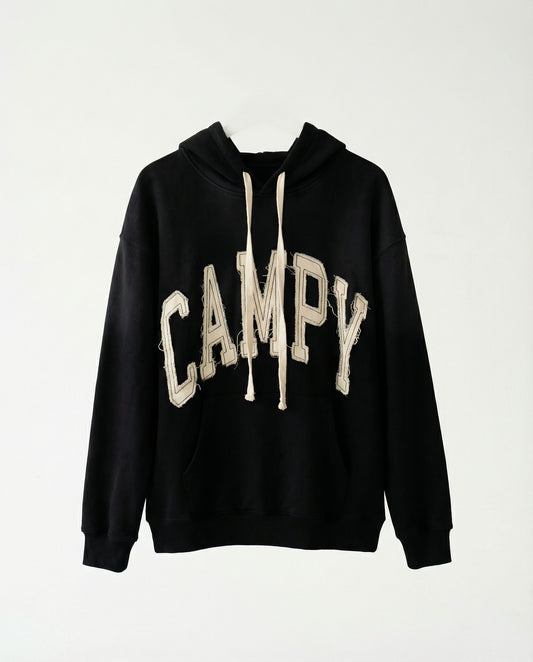 Sweatshirt OVERSIZE CAMPY bag front black